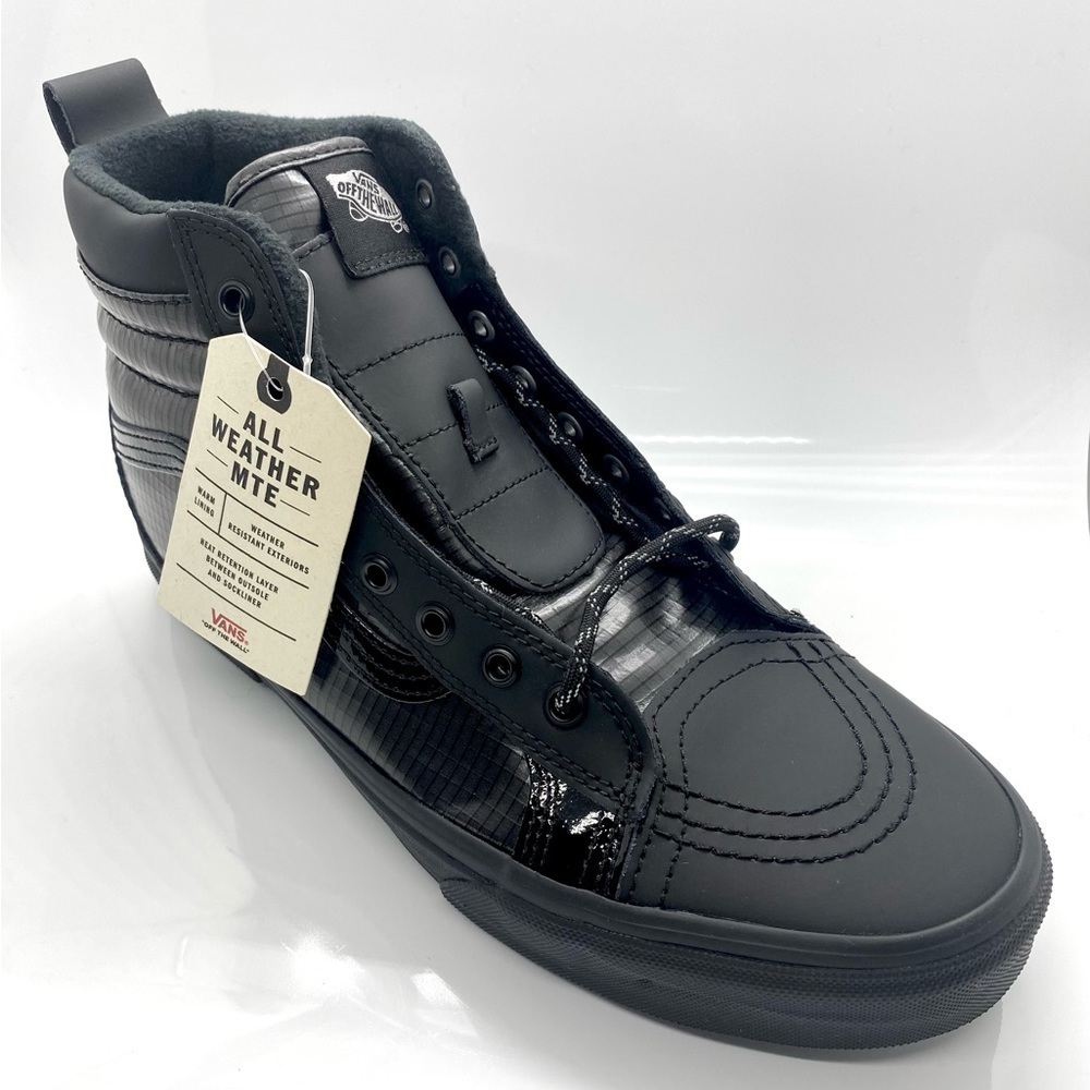 Vans MTE Sk8-Hi 46 MTE DX all Black Grid Patent Leather All Weather 10.5 - Picture 4 of 8